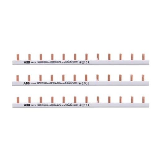 ABB 3 Stück PS1/12 Phasenschiene 1-phasig 12x12P 10 mm² 2CDL210001R1012