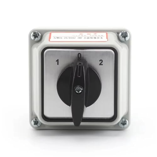 Interruptor giratorio de cambio SZW26 1-0-2 de 3 posiciones con caja estanca 660V 20A
