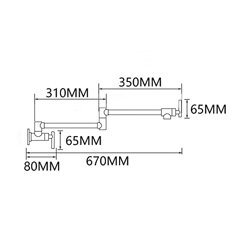 Grifo para cocina de latón macizo de dos manijas y montaje empotrado 5