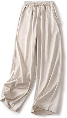 Women's Wide Leg Spring/Summer Loose Elastic Waist Casual Pants4