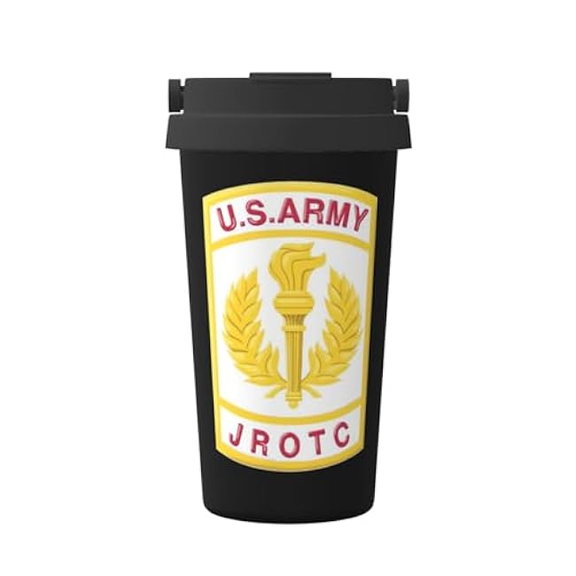 United States Army Jrotc Crest Insulated Coffee Mug, Stainless Steel Vacuum Insulated Double Wall Travel Tumbler, 17oz
