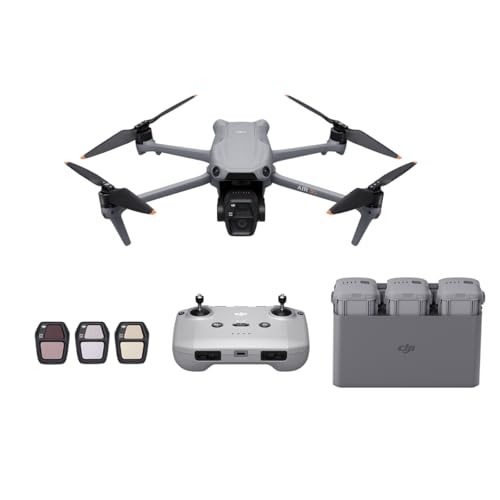 Image of DJI Air 3S Fly More Combo Drone (RC-N3 Screen Remote Controller), Wide-Angle & Medium Tele Camera for Adults, Omnidirectional Sensing & 3 Batteries for Extended Flight Time + Complete Accessory Bundle