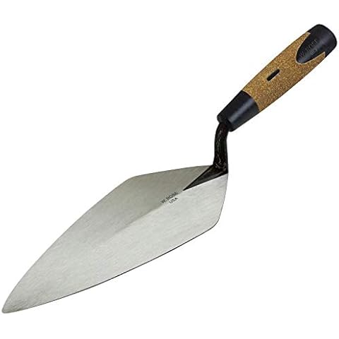 W. Rose RO116-10K 10" Narrow London Brick Trowel w/Cork Handle Cover
