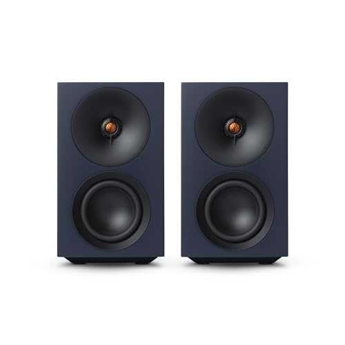 Cambridge Audio L/R S – 100W Compact Active Stereo Speakers with Built-in aptX HD Bluetooth, USB Audio, Aux & Optical Inputs, Subwoofer Output, Remote Control, Room Positioning & DynamEQ – Blue