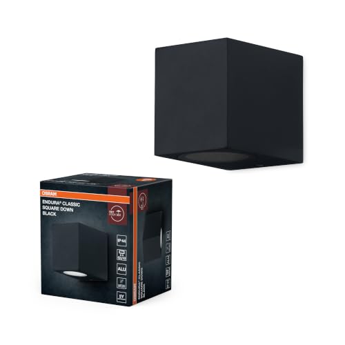 OSRAM ENDURA Square Down applique da esterno, nera, GU10