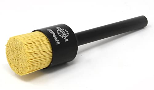Image of BRM AEB10034320 NAMPOWER End Brush, 1 inch Diameter, 5 inch OAL, 320 Grit, Ceramic Abrasive Filament