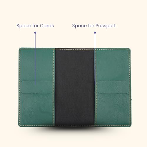 Image of YOUR GIFT STUDIO Customized Passport Holder | Personalised Passport Cover Wedding Anniversary Marriage Gifts for Couple Friend Husband Wife(Green)