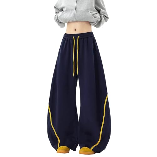 Jean cargo femme taille haute stretch avec poches amples pour un look streetwear Y2K