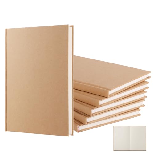 zmybcpack 6 Pack A5 Kraft Hardcover Sketchbook Blank...
