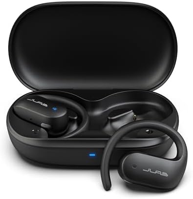 JLab Open Sport Earbuds - Wireless Bluetooth, Black