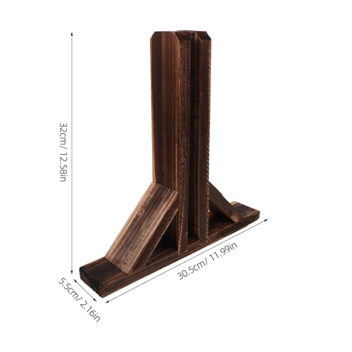 Soporte divisor de ambientes de madera contra caídas de cercas con base resistente de valla 2