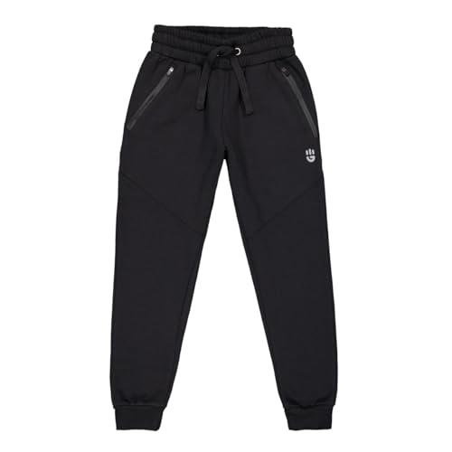 GO&WIN Alphadventure - Pantalón Chándal Niño, Pantalón de Deporte Espartaco | Color Negro | Tallas de 6 a los 14 años (14 años)