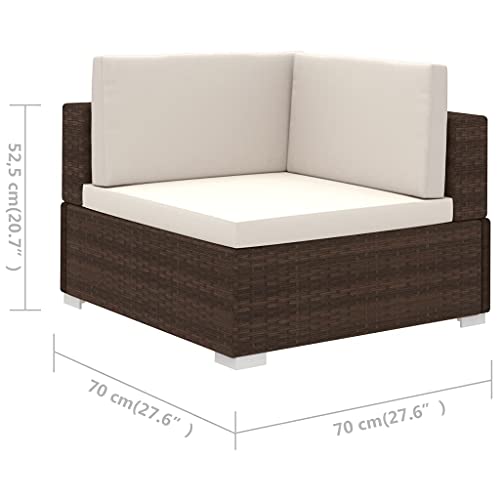 VidaXL Set Divano da Giardino 15 pz in Polyrattan