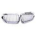 LETAOSK 1 para chromowanych kratek na przednią maskę chłodnicy pasuje do BMW 3 E46 325Ci 330Ci Coupe Pre-LCI 1999-2002 2-drzwiowy