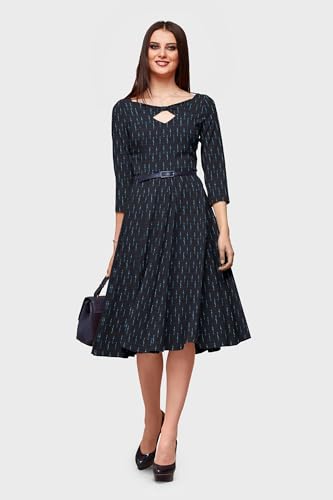 Image of Cotton Pochampally ikat unstitched blouse, Kurthi, long frock fabric material for women (1 meter, 2 meters & 3 meters)