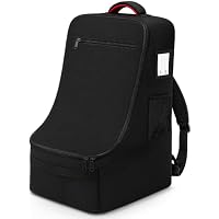 KAGIWEI 29" x 19" x 19" Water-Resistant Gate Check Carrier Car Seat Travel Bag (Black)