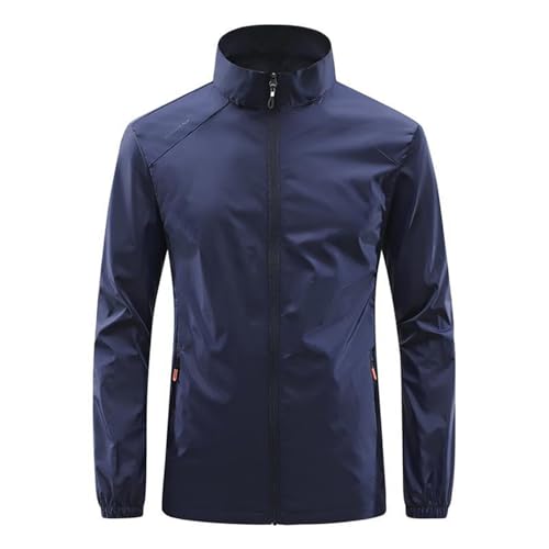 Cexiakong Chubasquero para hombre impermeable chaqueta de ciclismo protección solar chaqueta de verano transpirable cortavientos con capucha chaqueta de bicicleta ultraligera chaqueta de bicicleta de