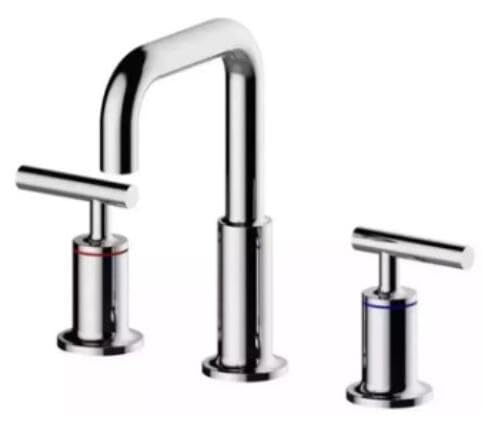 Robinet de lavabo en laiton chrome MESKEL BF066g a 2 poignees