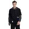 GURUNVANI Contrast Color Pullover Hoodie Mens Patchwork Hoodies Men #5