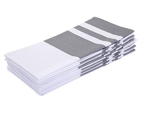 DG Collections Kitchen Dish Towels, 100% Natural Cotton, Set of 6 (20x28 Inches), Multi-Purpose Kitchen Towels, Very Soft, Highly Absorbent, Lint Free,Tea Towels for Kitchen Decor