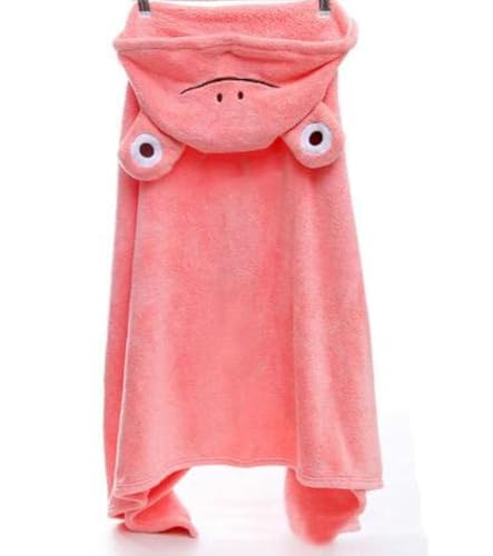 Image of ROMASA Baby Bath Towel Ultra Soft Hooded Towel Highly Absorbent Bathrobe Blanket Toddlers Shower Gifts for Boys Girls-27.5" x 55" (Pink-flog)