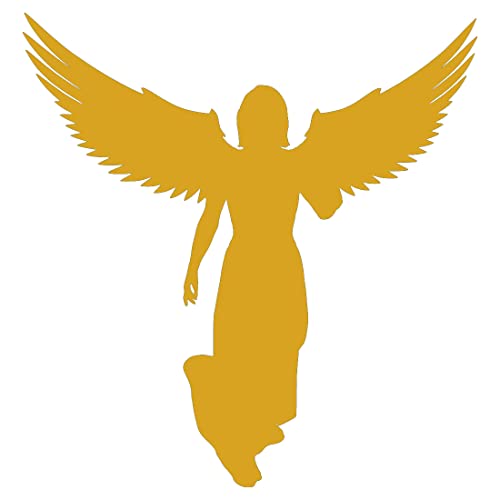 Image of Angel With Wings (Metallic Gold) (Set Of 2) Premium Waterproof Vinyl Decal Stickers For Laptop Phone Accessory Helmet Car Window Bumper Mug Tuber Cup Door Wall Decoration