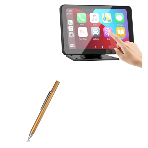 BoxWave Stylus Pen Compatible with ZEMBUKIL Apple Carplay Screen (7 in) - FineTouch Capacitive Stylus, Super Precise Stylus Pen - Champagne Gold