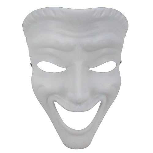 White SCP-035 Possessive Mask Resin Halloween Dance Party Cosplay Costume Mask Props (White-a)