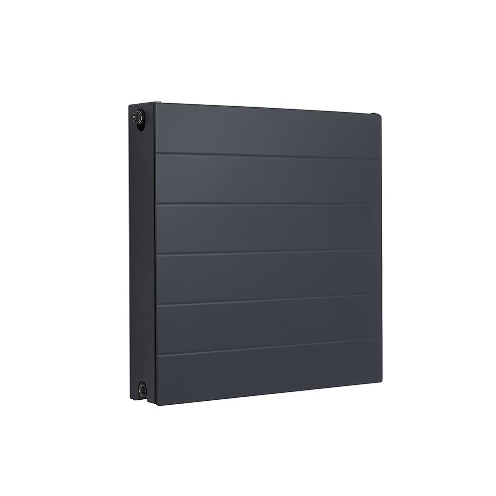 Milano Anthracite Alora Type 22 Horizontal Double Panel Convector Radiator - 600Mm X 600Mm