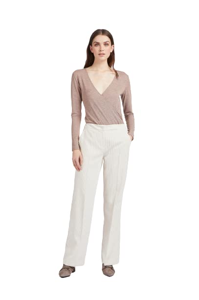 Pantalon velours blanc CafèNoir coupe palazzo haut de gamme taille 38