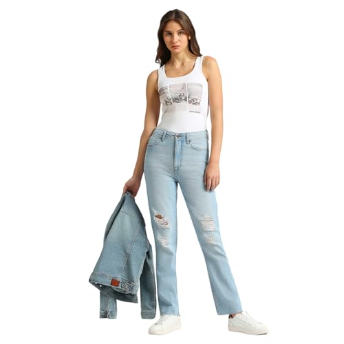 Image of Pepe Jeans Women's Mid Rise Straight Fit Jeans