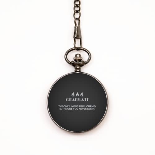 for Graduate Friends/Son/Daughter/Brother/Sister, Grad | Pocket Watch Long Lasting Treasure | Best Graduation Quotes to Inspire and Encourage, I'm Proud of You