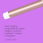 Conair Double Ceramic 1 ¼-Inch Long Barrel Curling Iron, 1¼-Inch Barrel Creates Loose Curls, Hair Curler for Use on Medium & Long Hair, White/Rose Gold - Image 5