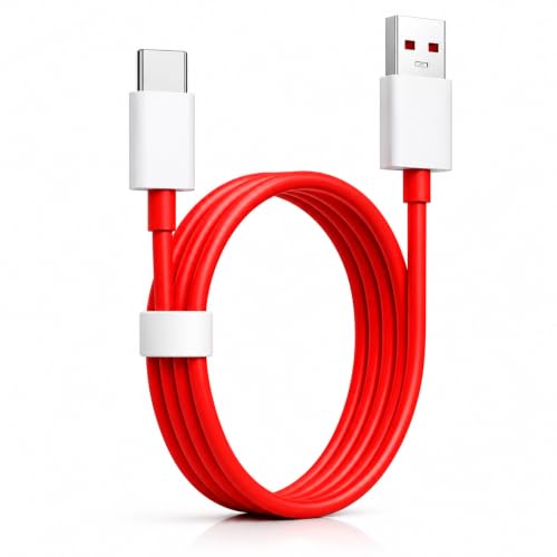 Image of 65W USB-Type A to C SuperVOOC Charging Cable Compatible with OnePlus CE6 /CE6 Lite /6 /15R /13s /13 /15 / 9 /9R /8 /8T /Nord 5 /4 /3 /2 /CE4 /3 /2 /Pad 4 /4 Folio /3 /2 / 65Watt Vooc /Warp /Dash Charger Cord,Red