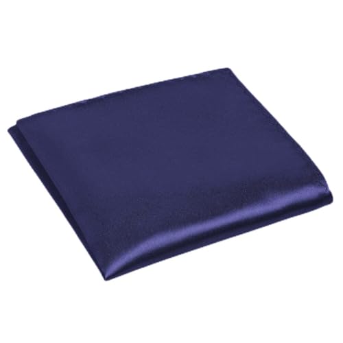 URAQT Hommes Mouchoirs carrés de poche, 30CM*30CM Hommes Satin Mouchoir Poche Carré Uni Coloré Mouchoir pour homme, Noël Fête, Mariage, Habillé Occasions,Bleu...