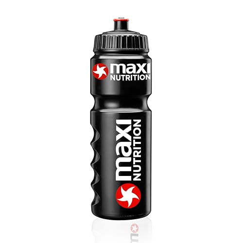 Maximuscle | Durable Bio-Based Sports Bottle for Working Out, Fitness, Hiking, Outdoor Sports | Pro-Athletes Reusable Water Bottle - Black, 750ml Maximuscle | Durable Bio-Based Sports Bottle for Working Out, Fitness, Hiking, Outdoor Sports | Pro-Athletes Reusable Water Bottle - Black, 750ml