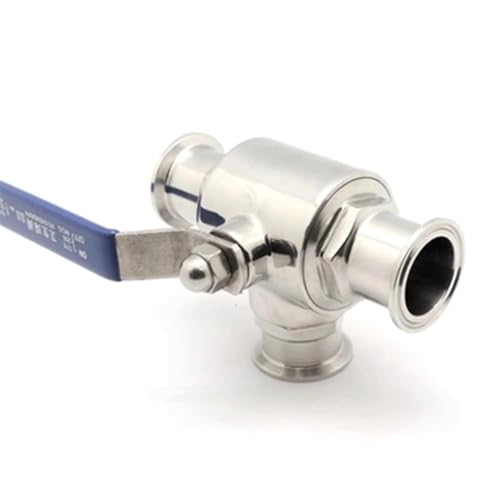 Vanne sanitaire Tri-Clamp 1.5" type L en acier inoxydable 304 - 4