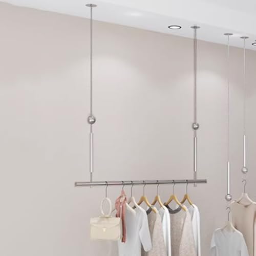 Porte-Manteau Mural Plafond barre penderie gain de place dressing chambre salon couloir