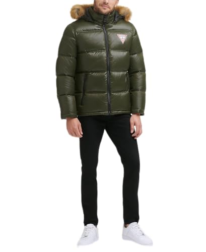 Guess Men's Warm Rain Resistant Puffer