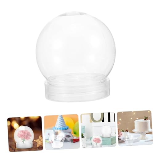 Bolas de plástico transparente rellenables para personalizar adornos navideños 3