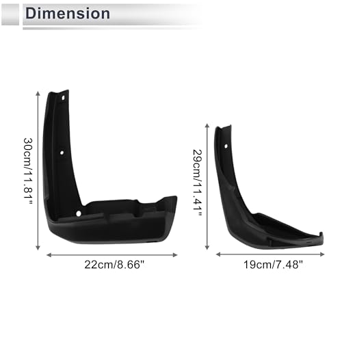 Image of X AUTOHAUX 1set Front and Rear Mud Flaps Splash Guards Mud Guards for Acura RDX 2013-2016 W /Mount Accessories
