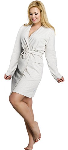 Merry Style Batas Tallas Grandes Plus Size Ropa de Cama Interior Lencería Mujer 1045 (Beige, XXL)