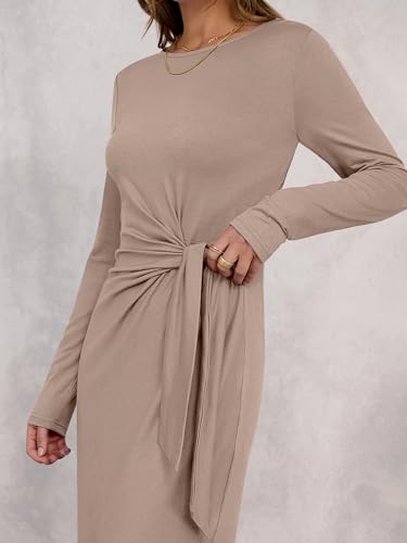 Image of ANRABESS Women's Fall Long Sleeve Casual Maxi Dress