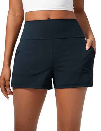 Image of CRZ YOGA Butterlift Linerless Shorts 3 inch | High Waisted, Buttery Soft, Comfy, Yoga, Casual, Pockets, for Women
