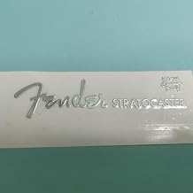 Fits for Fender ST Guitar Head Logo - Metal Label DIY Electric Guitar Logo Stickers - Tearable Film Silver