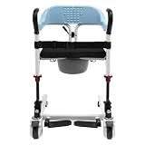 Transferstuhl 180° Geteilter Sitz 120kg Höhenverstellbar
