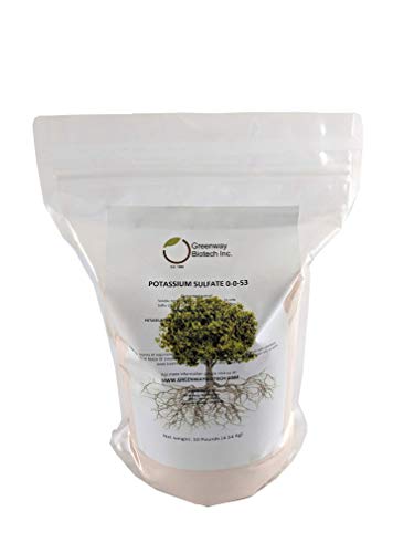 Potassium Sulfate 0-0-53 Plus 18% Sulfur 100% Water Soluble"Greenway Biotech Brand" 10 pounds