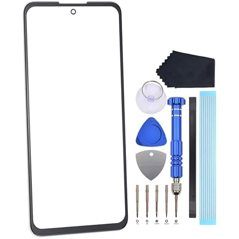 VEKIR Glass Panel Screen Replacement for Motorola Edge 20 Lite Edge 20 Fusion Outer Screen Glass Lens with dismantling tool Cover