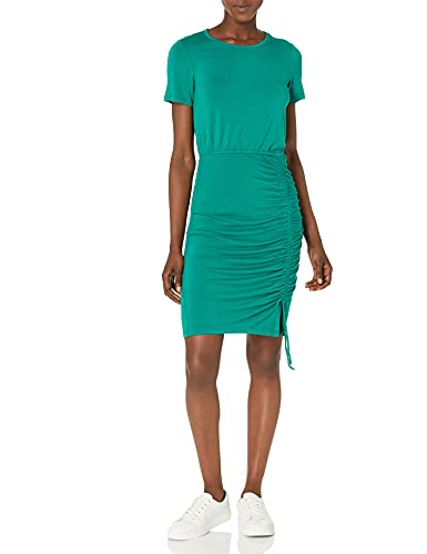 Calvin Klein Women's Short Sleeve Sheath With Ruched Skirt