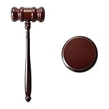 Auktionshammer Set aus Holz, Richterhammer und Resonanzblock Hammer Premium Holzgavel, Richter Hammer Holz für Richter, Anwälte, Auktion Verkauf, Kinder Rollenspiel und Geschenke
